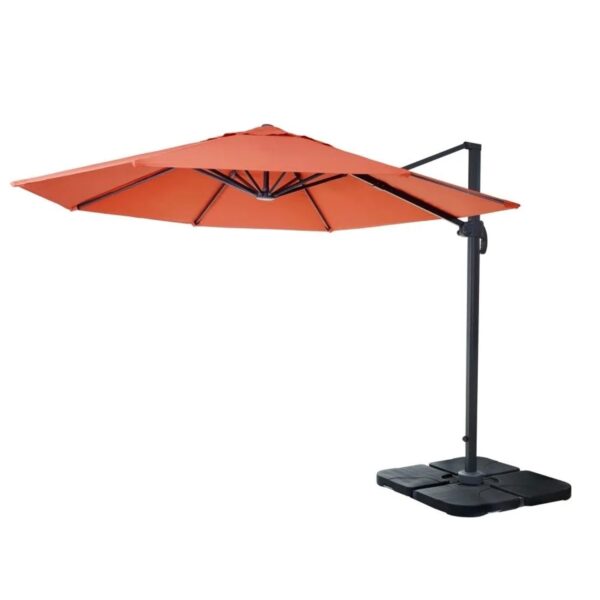 MCW Ampelschirm A96 Ø 3m Alu/Stahl Terracotta mit Ständer Drehbar MCW Ampelschirm A96 Ø 3m Alu/Stahl Terracotta mit Ständer Drehbar
