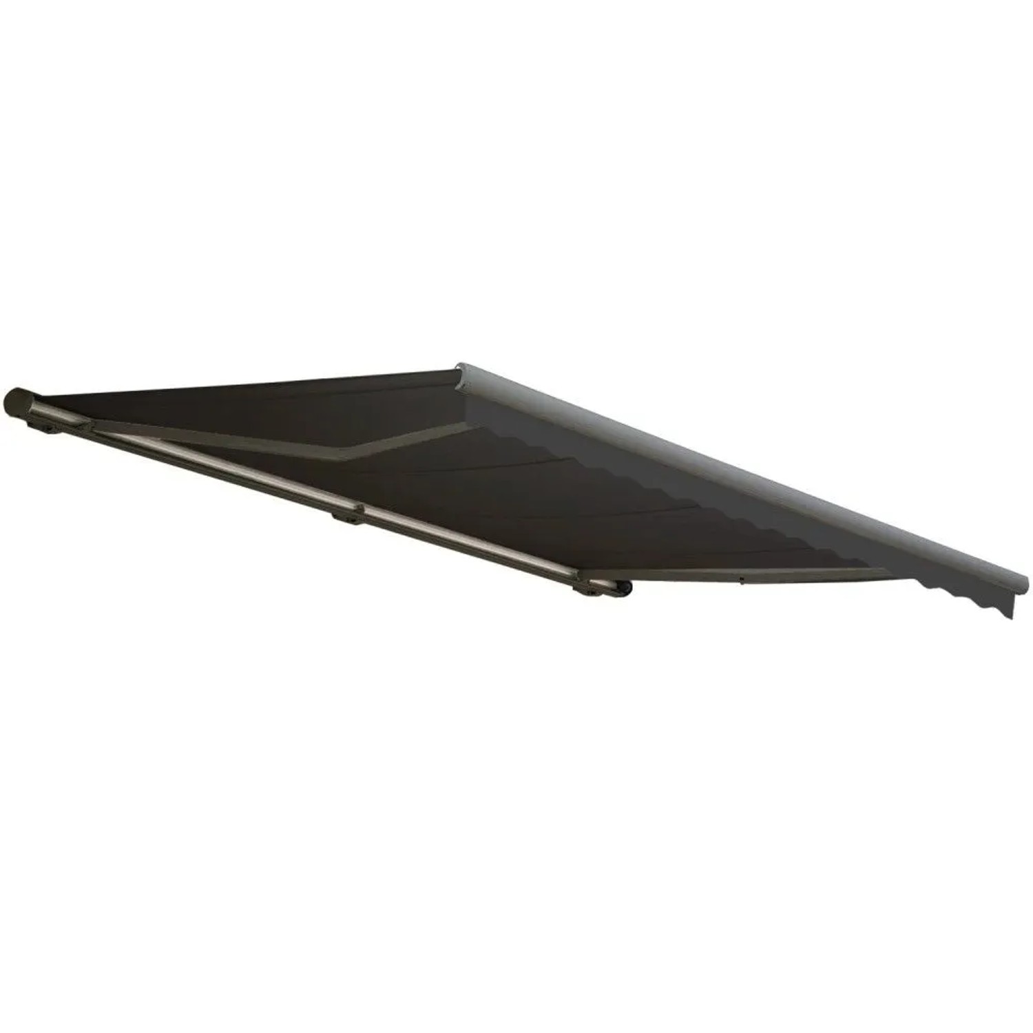 MCW Kassetten-Markise H123 mit Volant 4,5x3m Polyester Anthrazit Grau