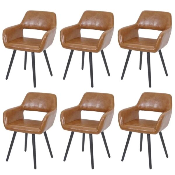 MCW Esszimmerstuhl A50 II 6er-Set Kunstleder Wildlederimitat Dunkle Beine MCW Esszimmerstuhl A50 II 6er-Set Kunstleder Wildlederimitat Dunkle Beine