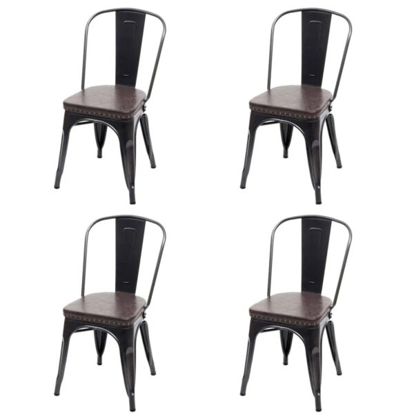 MCW Esszimmerstuhl H10e 4er Set Schwarz-Braun MCW Esszimmerstuhl H10e 4er Set Schwarz-Braun