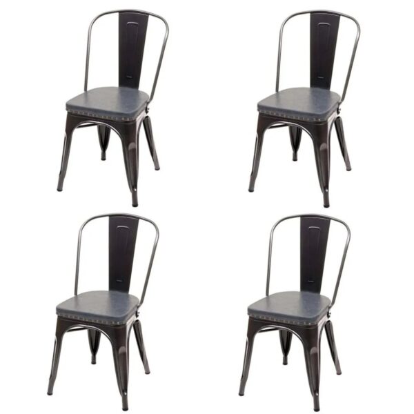 MCW Esszimmerstuhl H10e 4er Set Schwarz-Grau MCW Esszimmerstuhl H10e 4er Set Schwarz-Grau
