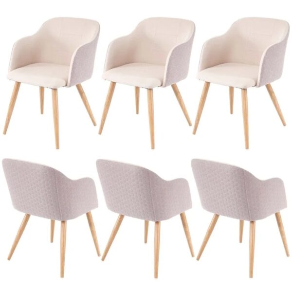 MCW Esszimmerstuhl D71 6er-Set Creme-Beige