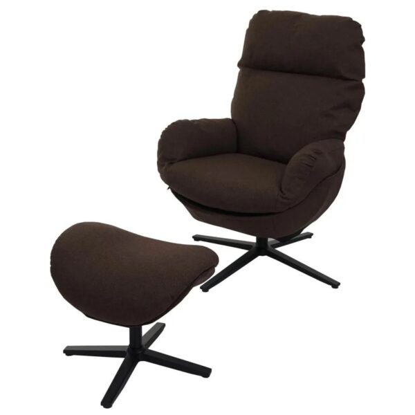 MCW Relaxsessel mit Hocker L12 Drehbar Braun MCW Relaxsessel mit Hocker L12 Drehbar Braun