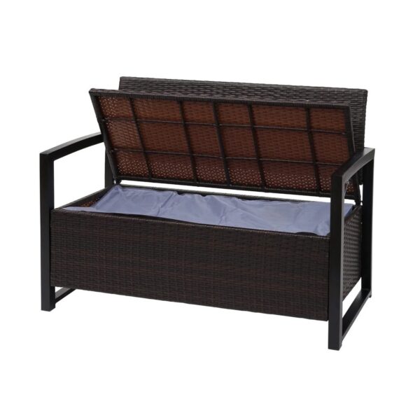 MCW Poly-Rattan 2er Sitzbank F39 Braun Kissen Grün MCW Poly-Rattan 2er Sitzbank F39 Braun Kissen Grün