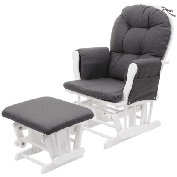 MCW Relaxsessel C76 Schwingstuhl Stoff/Textil Dunkelgrau Gestell Weiß MCW Relaxsessel C76 Schwingstuhl Stoff/Textil Dunkelgrau Gestell Weiß