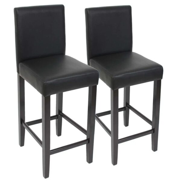 MCW Barhocker Cesena 2er-Set Schwarz Dunkle Füße MCW Barhocker Cesena 2er-Set Schwarz Dunkle Füße