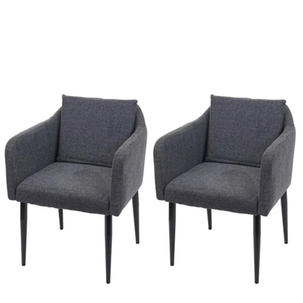 MCW Esszimmerstuhl H93 2er-Set Stoff/Textil Dunkelgrau MCW Esszimmerstuhl H93 2er-Set Stoff/Textil Dunkelgrau