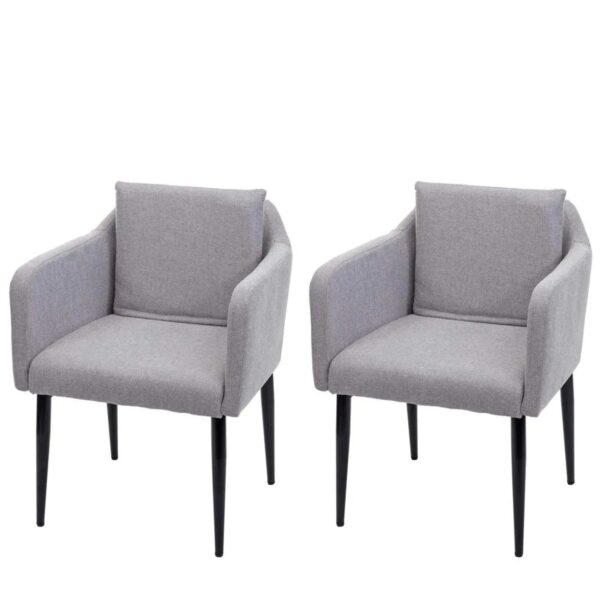 MCW Esszimmerstuhl H93 2er-Set Stoff/Textil Hellgrau MCW Esszimmerstuhl H93 2er-Set Stoff/Textil Hellgrau