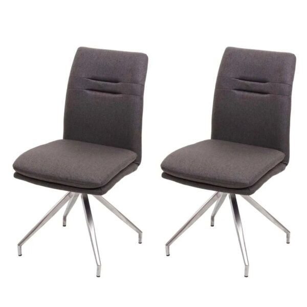 MCW Esszimmerstuhl H70 2er-Set Grau-Braun MCW Esszimmerstuhl H70 2er-Set Grau-Braun