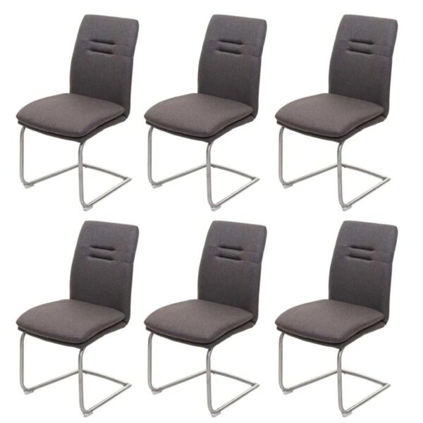 MCW Esszimmerstuhl H70 6er-Set Grau-Braun MCW Esszimmerstuhl H70 6er-Set Grau-Braun