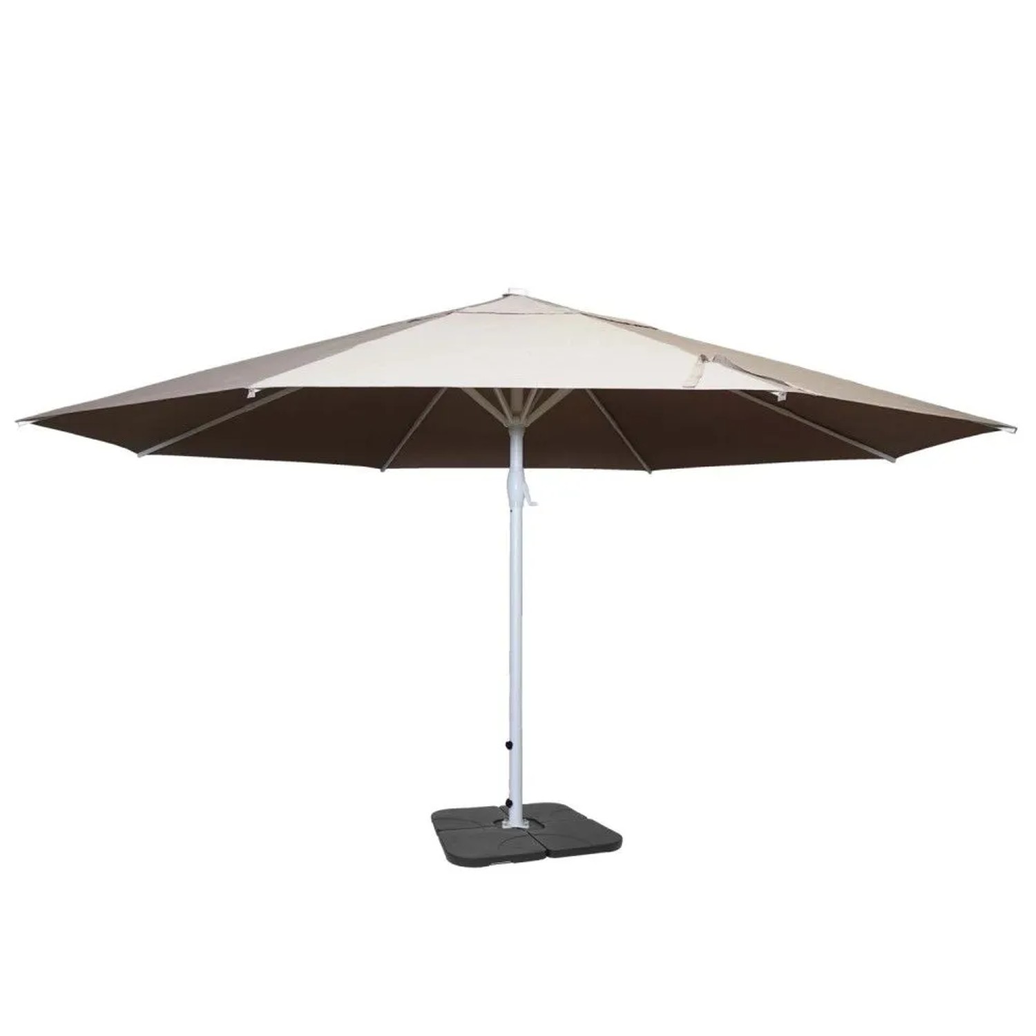 MCW Sonnenschirm Carpi II Ø 5m Creme-beige mit Ständer