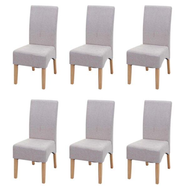 MCW Esszimmerstuhl Crotone 6er-Set Creme Beige Helle Beine MCW Esszimmerstuhl Crotone 6er-Set Creme Beige Helle Beine