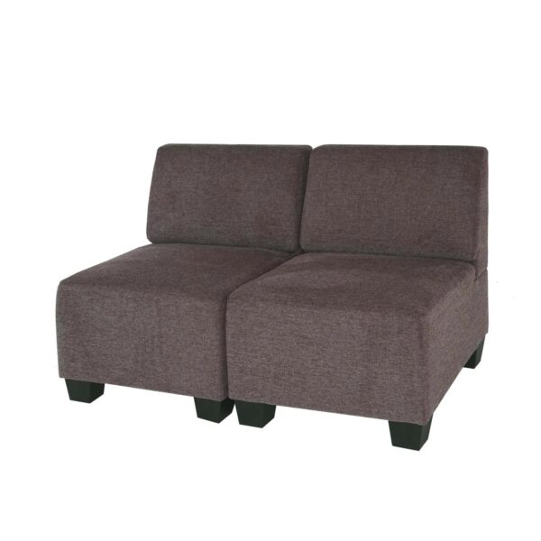 MCW Modular 2-Sitzer Sofa Couch Moncalieri Braun ohne Armlehnen