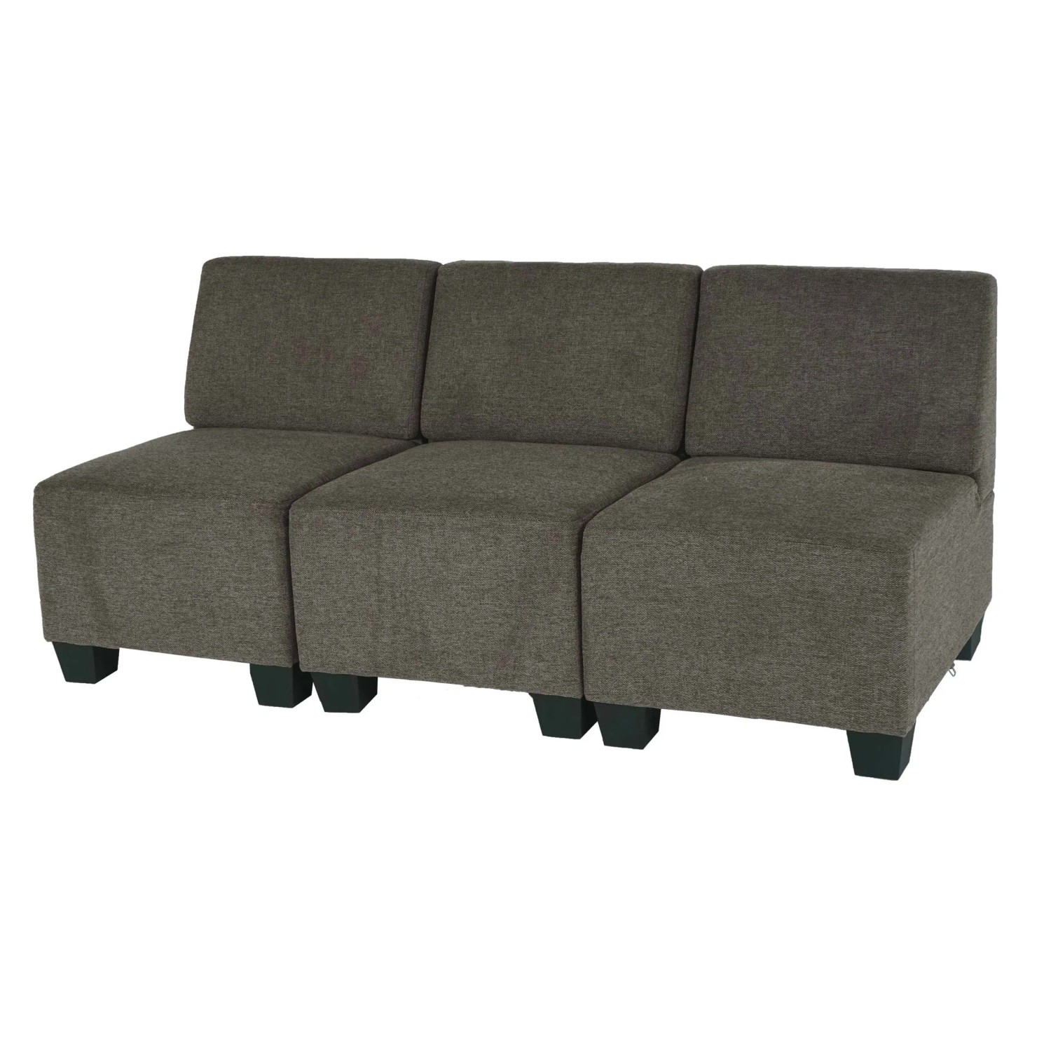 MCW Modular 3-Sitzer Sofa Couch Moncalieri Braun ohne Armlehnen