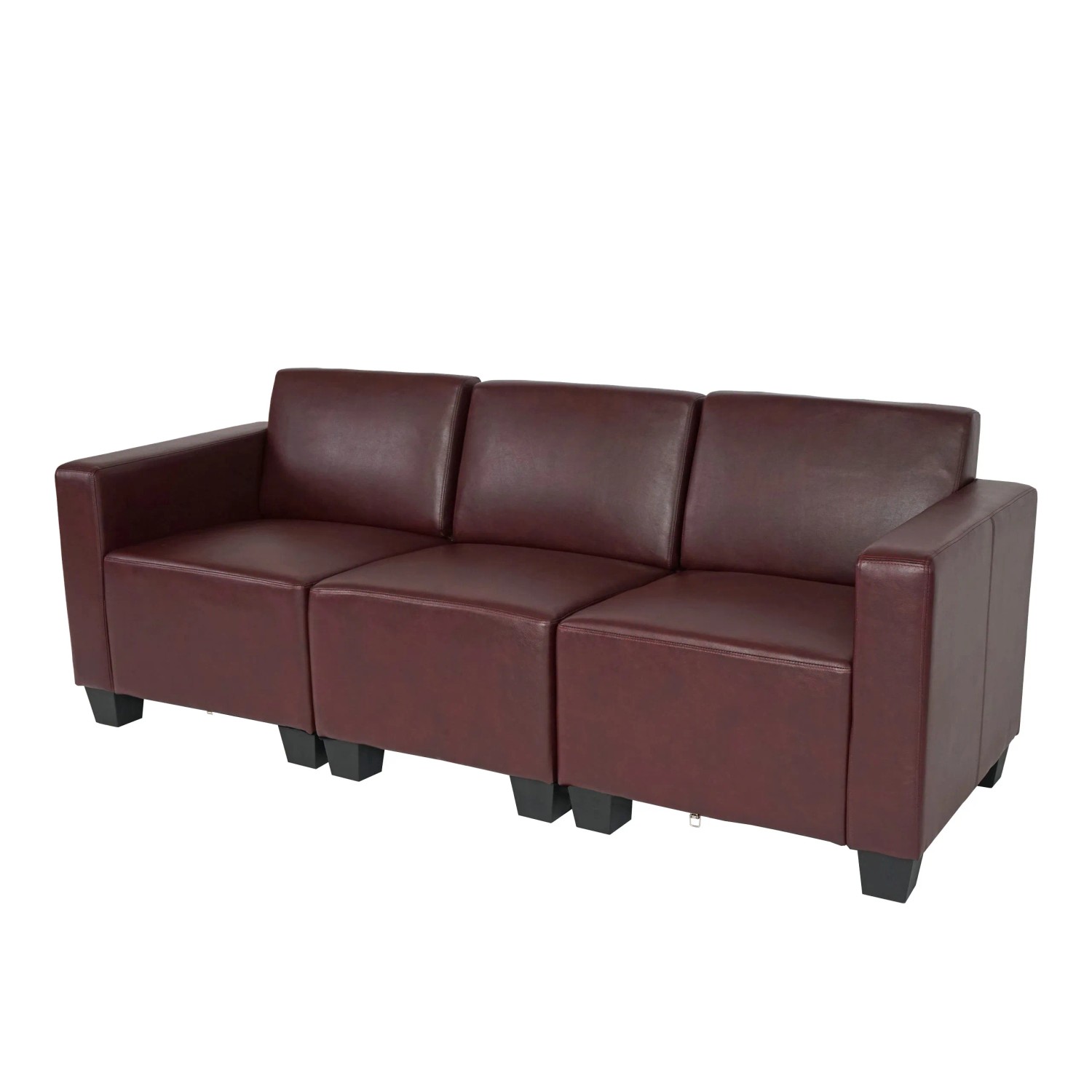 MCW 3-Sitzer Sofa Moncalieri Rot-Braun