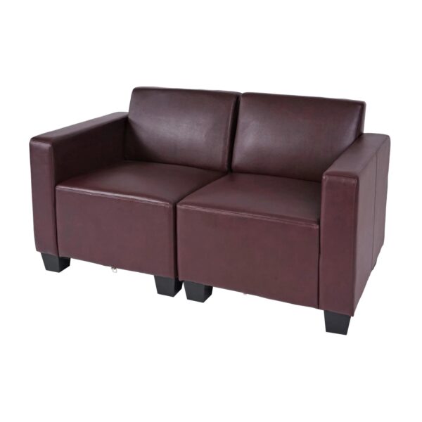 MCW 2-Sitzer Sofa Moncalieri Rot-Braun