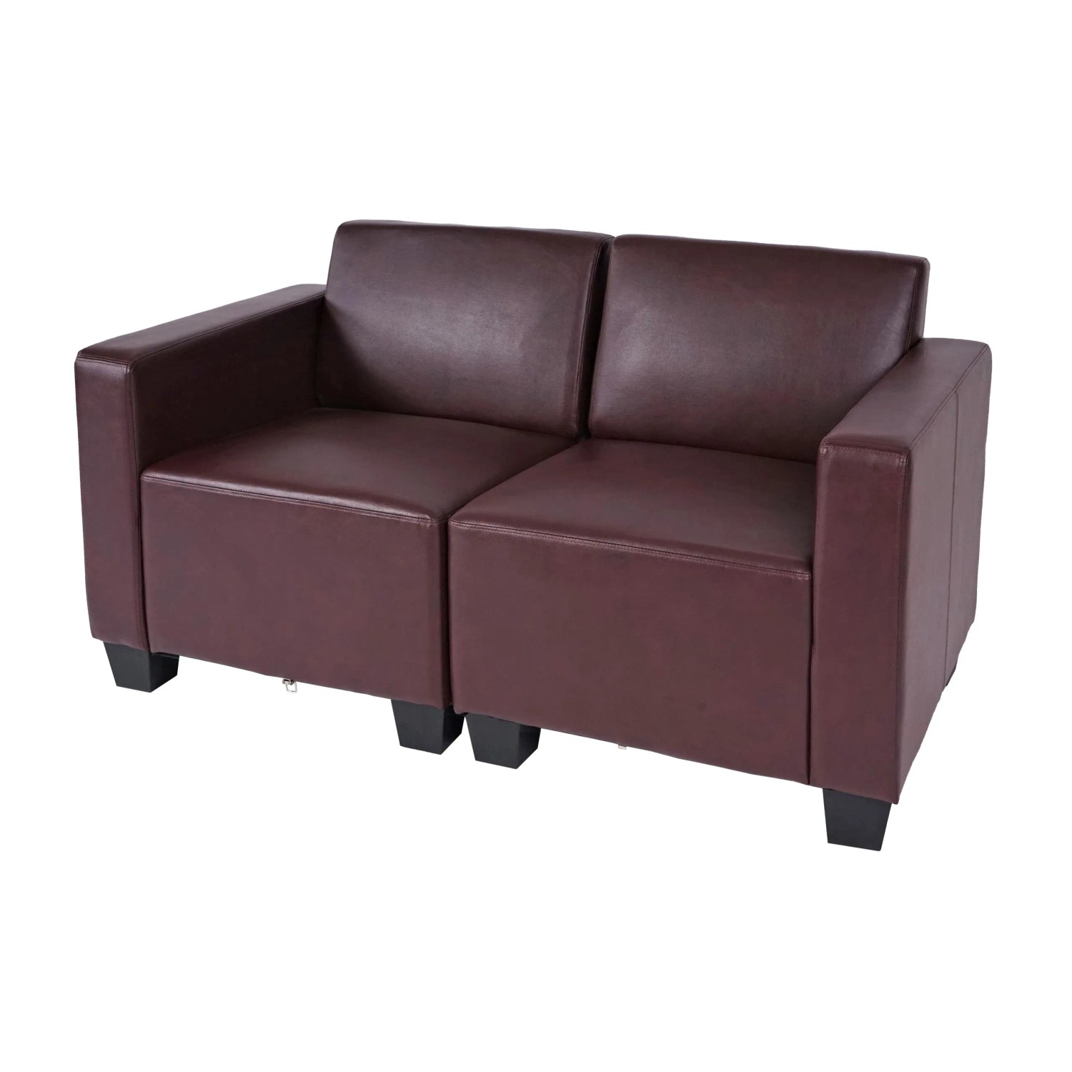 MCW 2-Sitzer Sofa Moncalieri Rot-Braun