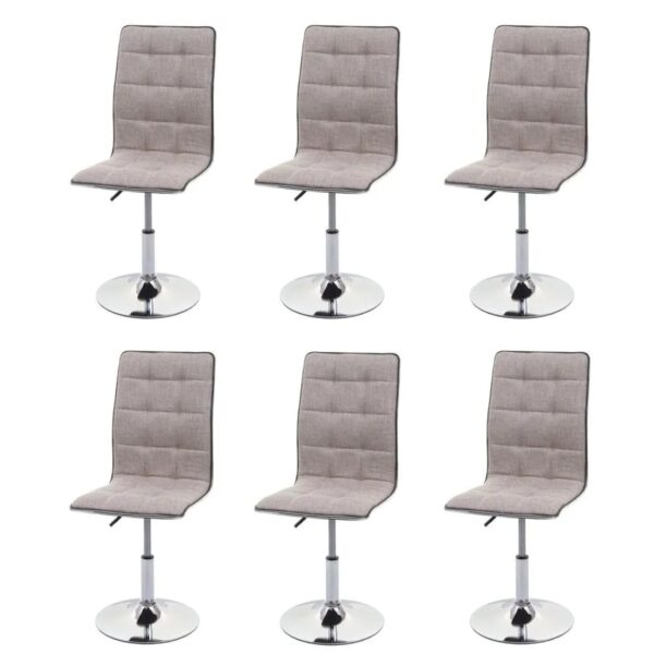 MCW Esszimmerstuhl C41 6er-Set Creme-Grau Stoff/Textil MCW Esszimmerstuhl C41 6er-Set Creme-Grau Stoff/Textil