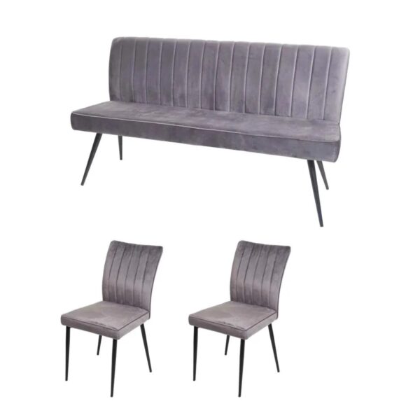 MCW Esszimmer-Set K16 3-teilig Dunkelgrau MCW Esszimmer-Set K16 3-teilig Dunkelgrau