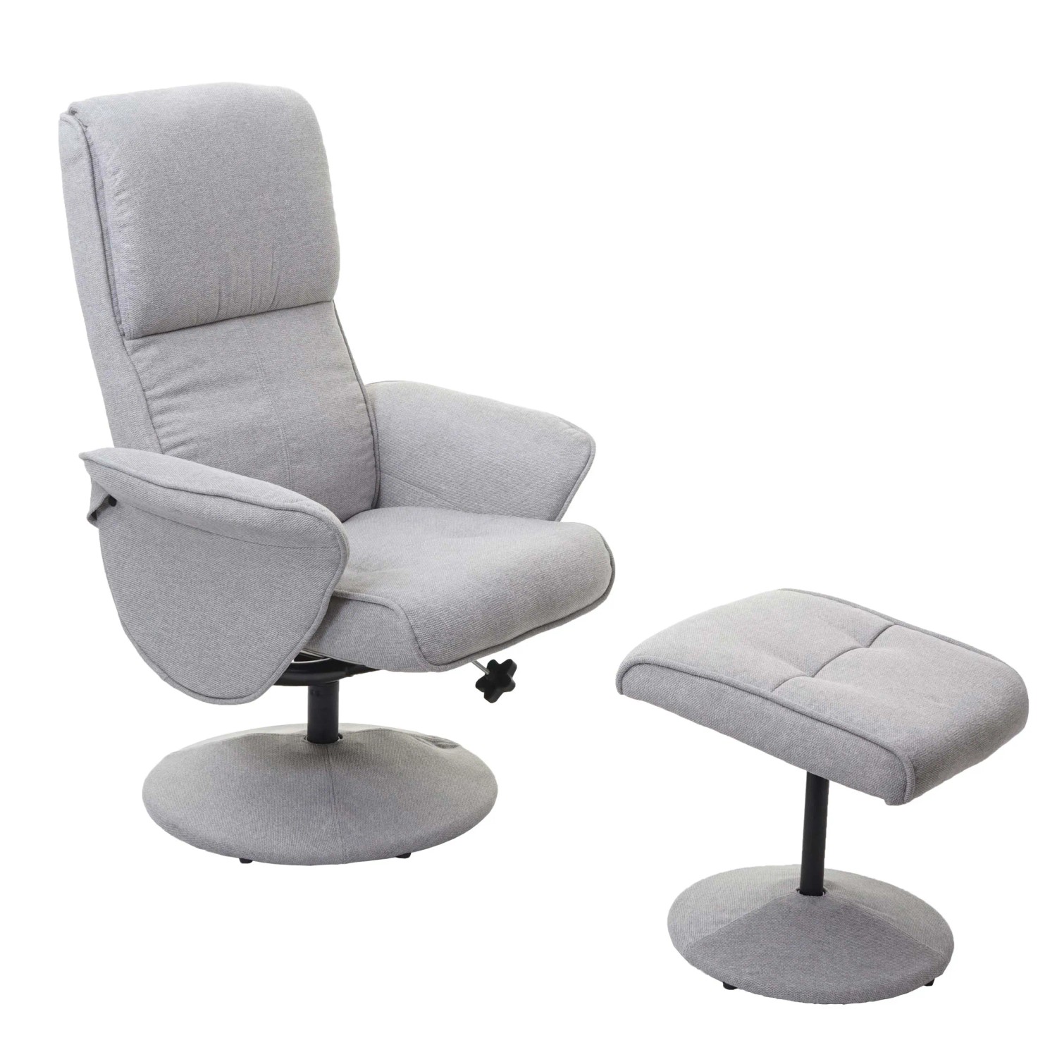 MCW Relaxsessel Stockholm Stoff/Textil Hellgrau