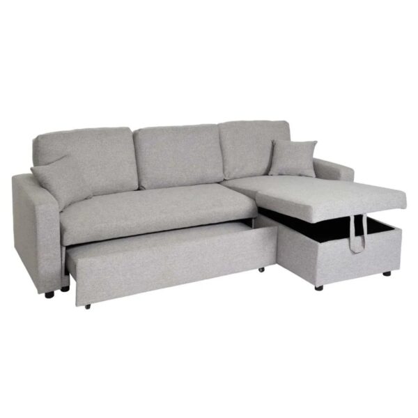 MCW Ecksofa mit Bettkasten L17 Grau