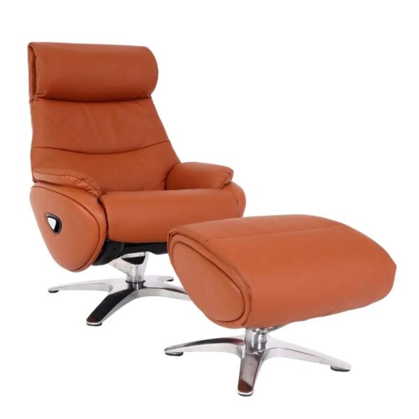 MCW Relaxsessel mit Hocker K98 Braun MCW Relaxsessel mit Hocker K98 Braun