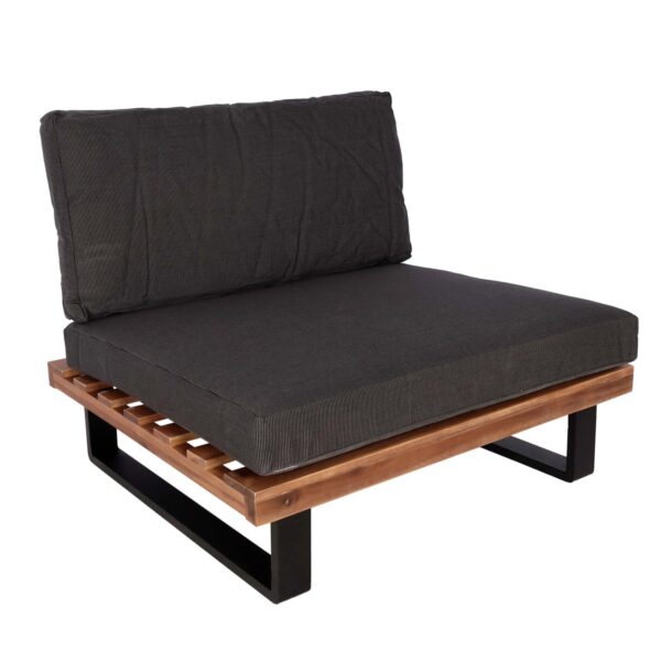 MCW Lounge-Sessel H54 Braun Polster Dunkelgrau