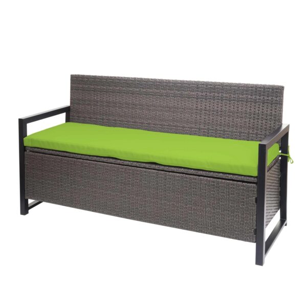 MCW Poly-Rattan 3er Sitzbank F39 Grau-meliert Kissen Grün MCW Poly-Rattan 3er Sitzbank F39 Grau-meliert Kissen Grün