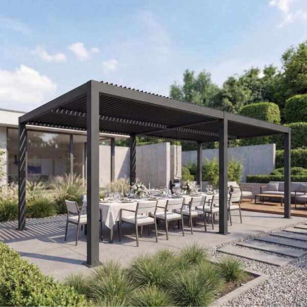 MCW Pergola L46 Anthrazit 11cm-Alu-Gestell 3x6m MCW Pergola L46 Anthrazit 11cm-Alu-Gestell 3x6m