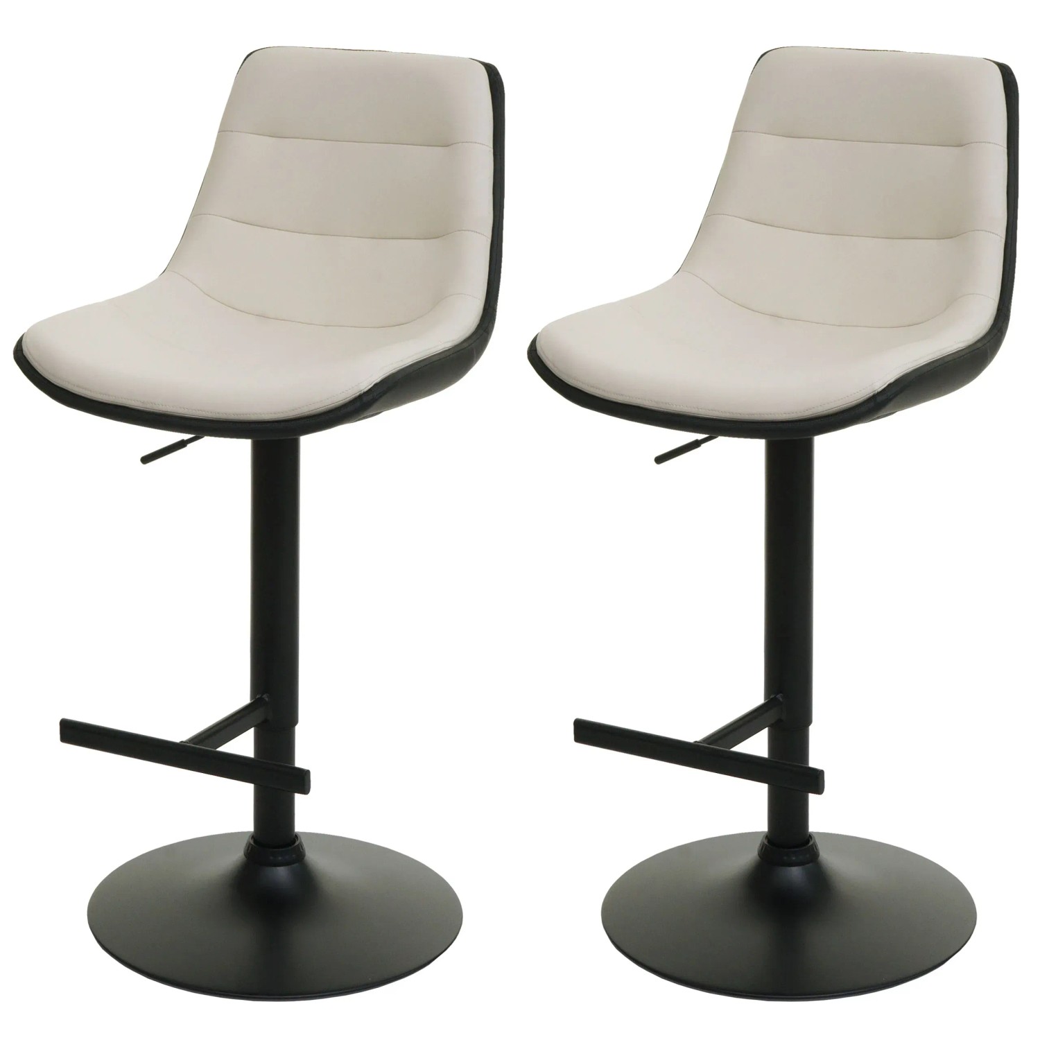 MCW Barhocker L85 2er-Set Creme-Beige