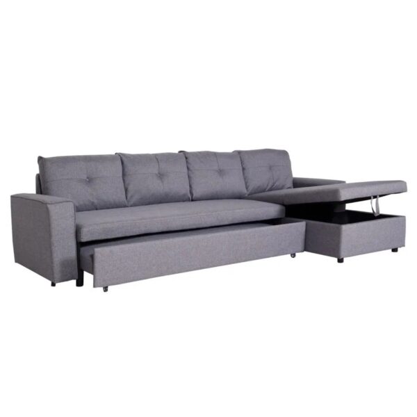 MCW Ecksofa mit Bettkasten L16 Grau