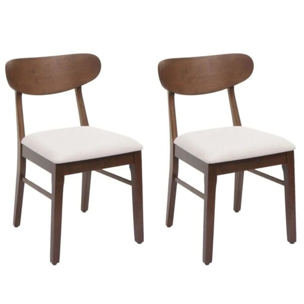 MCW Esszimmerstuhl M59 2er-Set Dunkles Gestell Creme