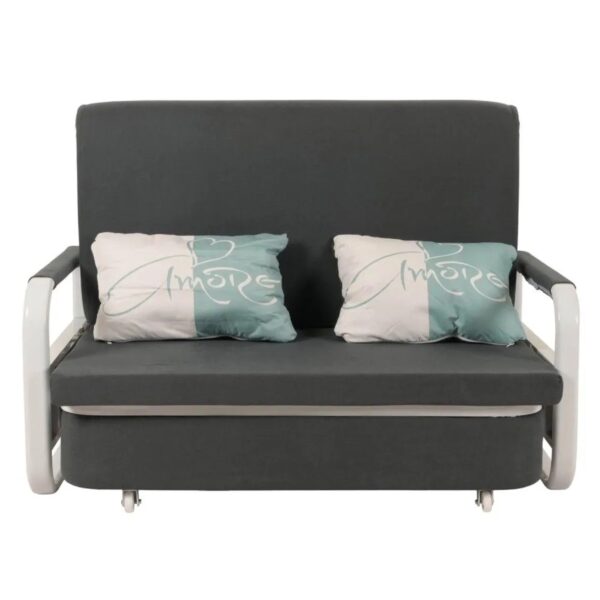 MCW Schlafsofa M83 Stoff/Textil Dunkelgrau 130x185cm