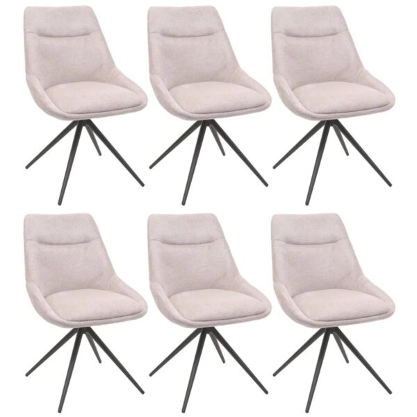 MCW Esszimmerstuhl M65 6er-Set Creme-Beige MCW Esszimmerstuhl M65 6er-Set Creme-Beige
