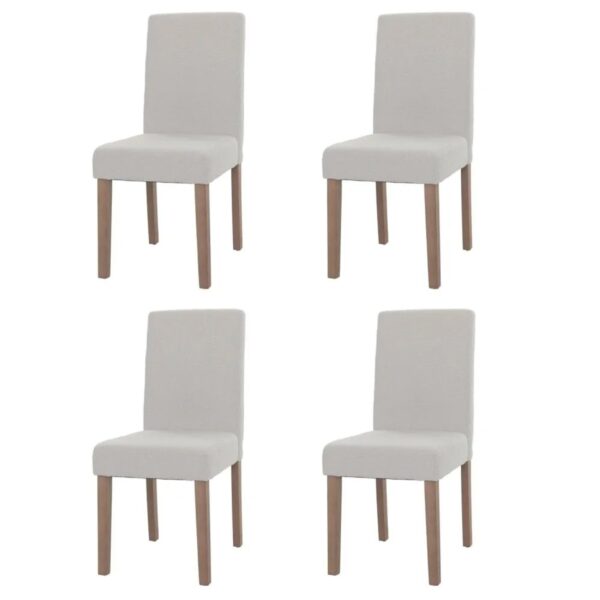 MCW Esszimmerstuhl Littau Boucle 4er-Set Creme Naturfarbene Beine MCW Esszimmerstuhl Littau Boucle 4er-Set Creme Naturfarbene Beine