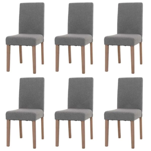 MCW Esszimmerstuhl Littau Boucle 6er-Set Grau Naturfarbene Beine MCW Esszimmerstuhl Littau Boucle 6er-Set Grau Naturfarbene Beine