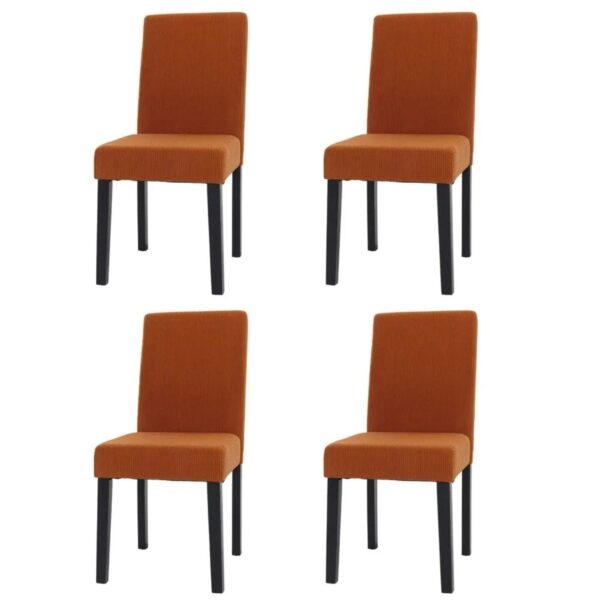 MCW Esszimmerstuhl Littau Cord 4er-Set Terrakotta Dunkle Beine