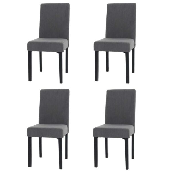 MCW Esszimmerstuhl Littau Cord 4er-Set Dunkelgrau Dunkle Beine
