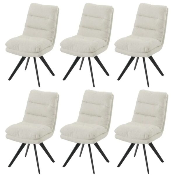 MCW Esszimmerstuhl G66 Boucle 6er-Set Cremeweiß MCW Esszimmerstuhl G66 Boucle 6er-Set Cremeweiß