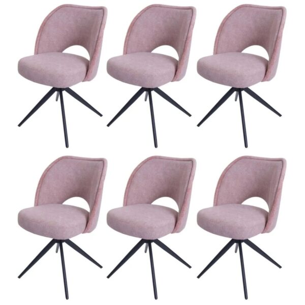 MCW Esszimmerstuhl N72 6er-Set Rosa