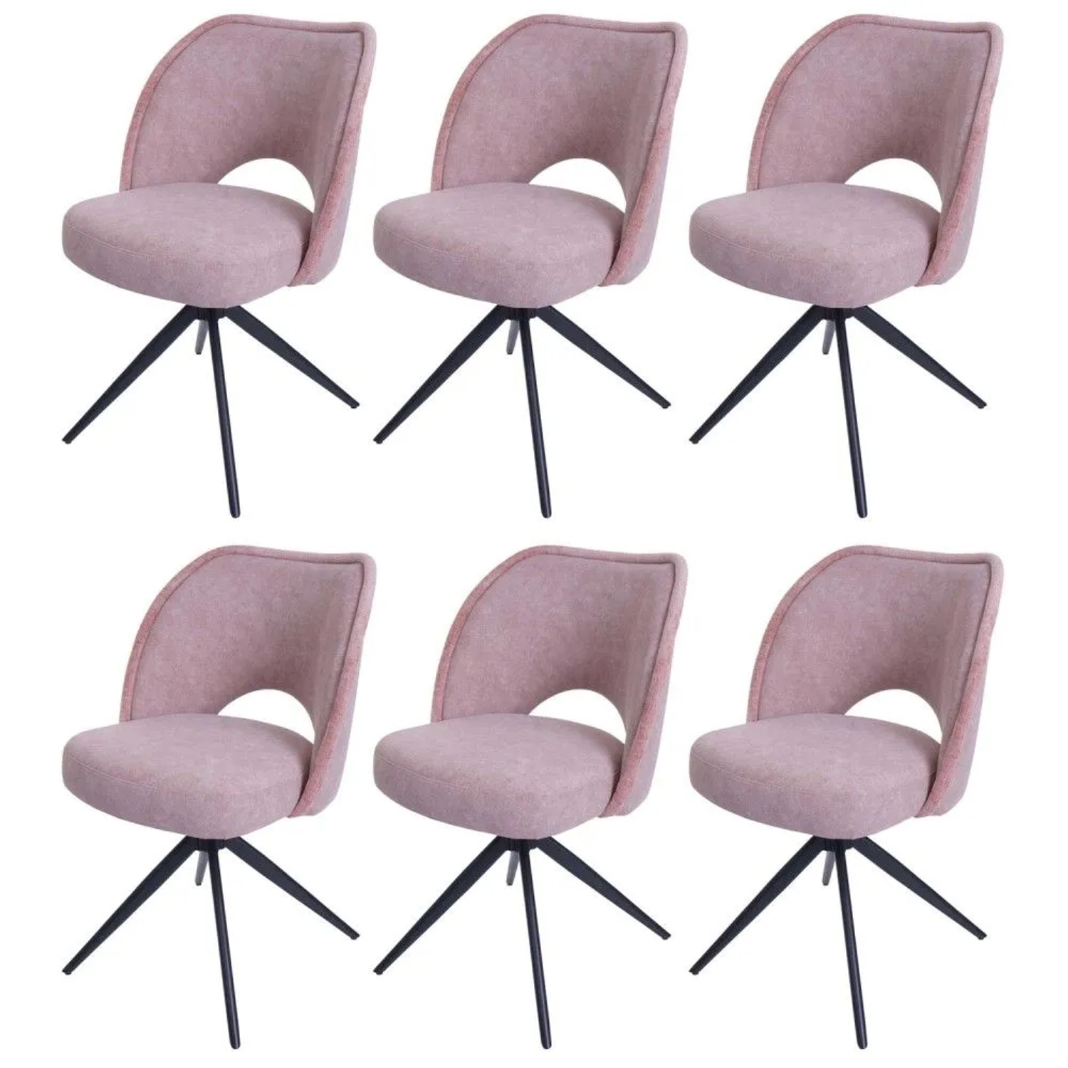 MCW Esszimmerstuhl N72 6er-Set Rosa