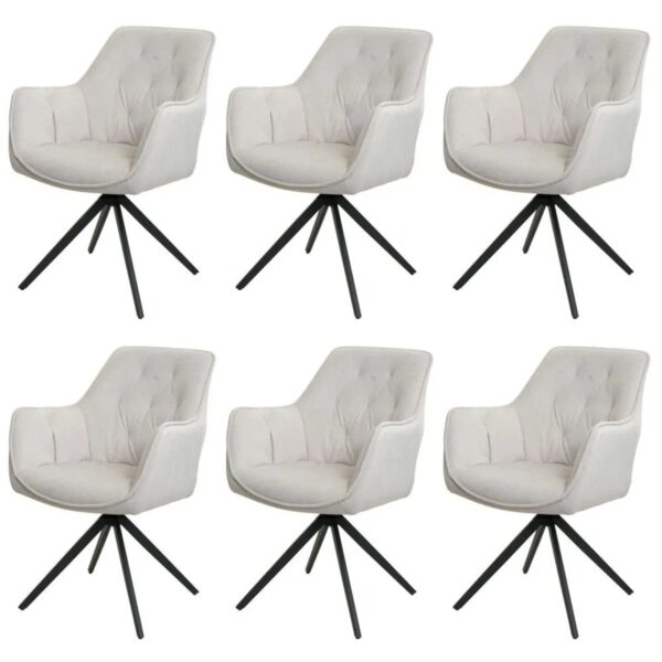 MCW Esszimmerstuhl L80 6er-Set Creme-Beige MCW Esszimmerstuhl L80 6er-Set Creme-Beige