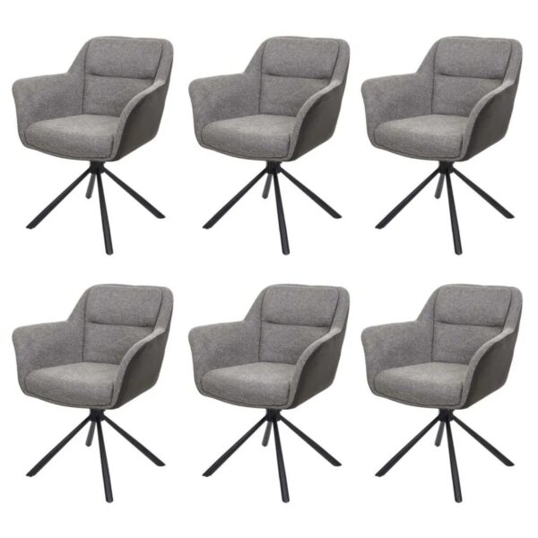 MCW Esszimmerstuhl K33 6er-Set Kunstleder Grau-dunkelgrau MCW Esszimmerstuhl K33 6er-Set Kunstleder Grau-dunkelgrau