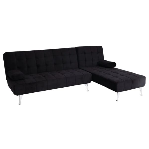 MCW Schlafsofa K22 Samt Schwarz
