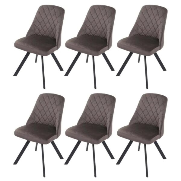 MCW Esszimmerstuhl K25 6er-Set Dunkelbraun