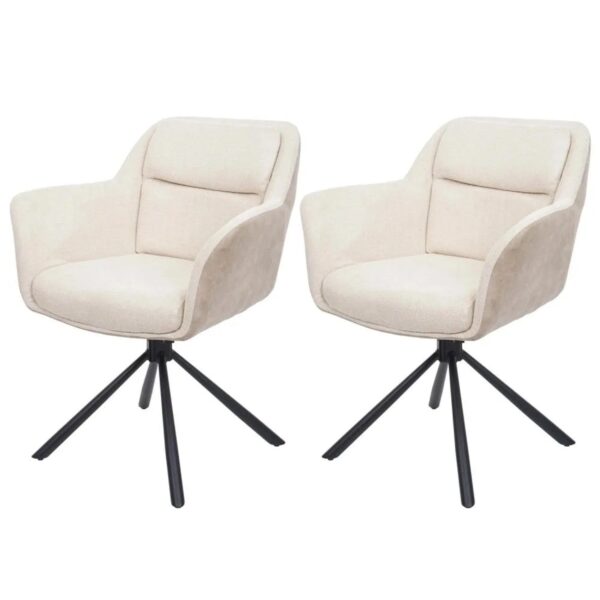 MCW Esszimmerstuhl K33 2er-Set Kunstleder Creme MCW Esszimmerstuhl K33 2er-Set Kunstleder Creme