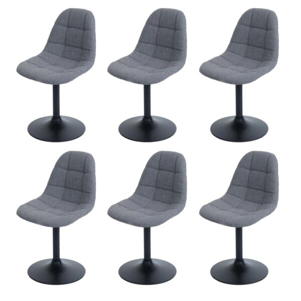 MCW Esszimmerstuhl A60 6er-Set Stoff/Textil Boucle 450g/m² Dunkelgrau MCW Esszimmerstuhl A60 6er-Set Stoff/Textil Boucle 450g/m² Dunkelgrau