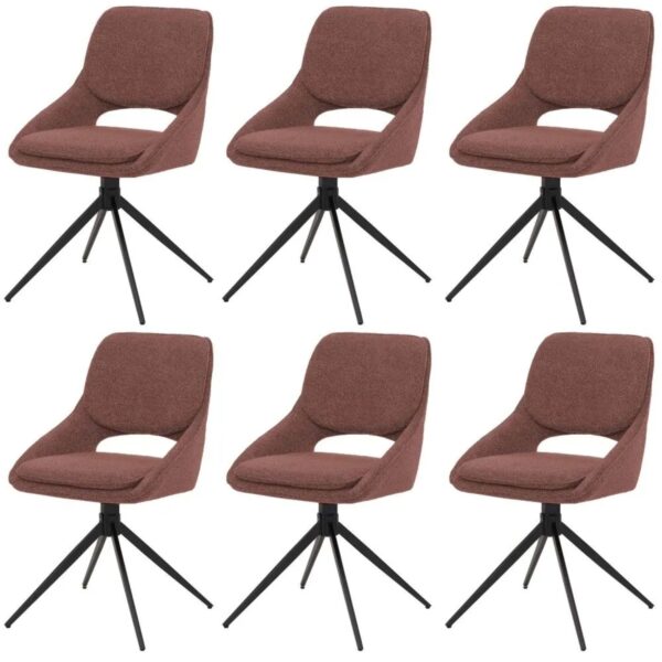 MCW Esszimmerstuhl N73 6er-Set Stoff/Textil Boucle 540g/m² Braun MCW Esszimmerstuhl N73 6er-Set Stoff/Textil Boucle 540g/m² Braun