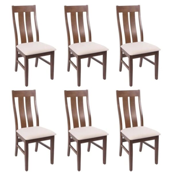 MCW Esszimmerstuhl M58 6er-Set Dunkles Gestell Creme MCW Esszimmerstuhl M58 6er-Set Dunkles Gestell Creme