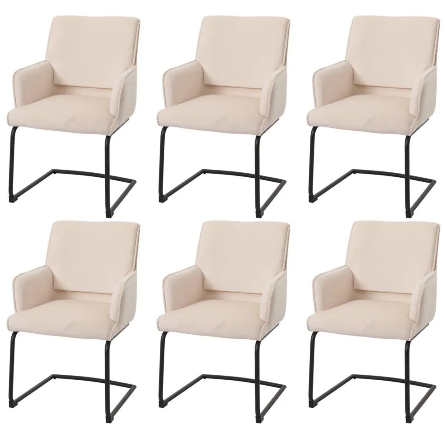 MCW Freischwinger N60 6er-Set Creme-Beige